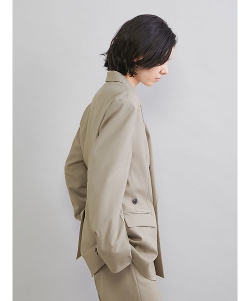 Mila Owen(ミラオーウェン)の「ダブルブレストテーラードジャケット(テーラードジャケット・レディース・チャコールグレー/グレー/ピンク・1/0)」の14枚目の写真