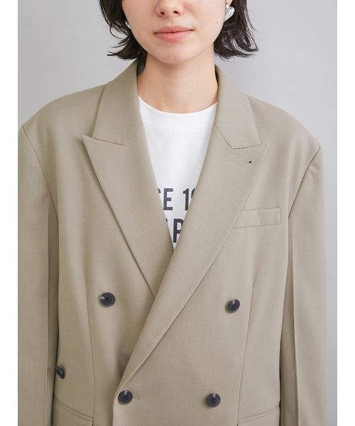 Mila Owen(ミラオーウェン)の「ダブルブレストテーラードジャケット(テーラードジャケット・レディース・チャコールグレー/グレー/ピンク・1/0)」の16枚目の写真