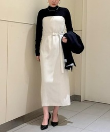 allureville | スラブオックステレココンビワンピース(ワンピース)