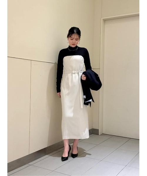 allureville（アルアバイル）の「スラブオックステレココンビワンピース（ワンピース・レディース・ネイビー/ベージュ・2/1）」の15枚目の写真