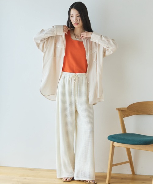 Doux archives(ドゥアルシーヴ)の「リネンライクアウトポケットシャツ(シャツ/ブラウス・レディース・ブラック/ベージュ/サックスブルー・FREE)」の21枚目の写真