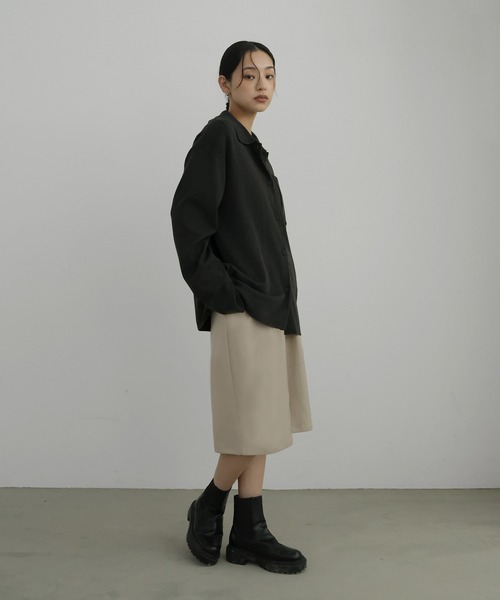 hellam（へラム）の「TRツイルタックハーフパンツ（スラックス・レディース・アイボリー/グレー/ブラック・FREE）」の7枚目の写真