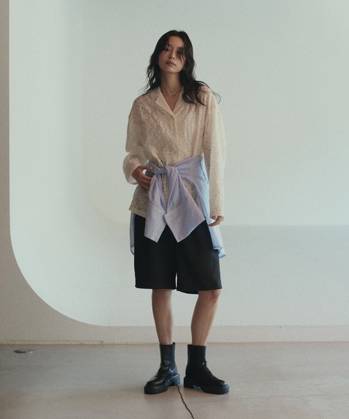 hellam（へラム）の「TRツイルタックハーフパンツ（スラックス・レディース・アイボリー/グレー/ブラック・FREE）」の17枚目の写真