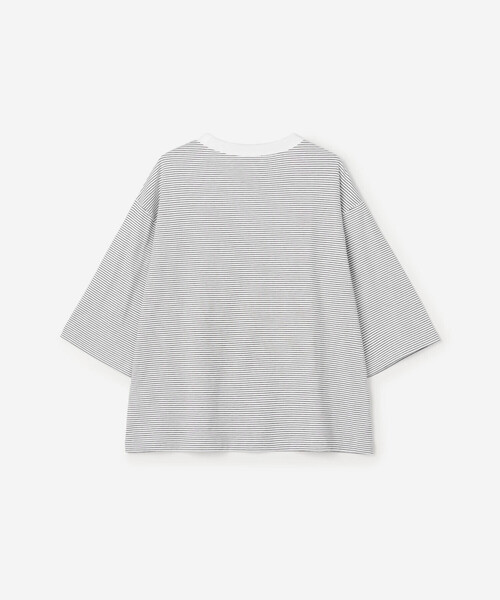 handvaerk(ハンドバーク)の「handvaerk | 60/2 ボトルネックTシャツ STRIPE WOMEN(Tシャツ/カットソー・レディース・ホワイト系その他・S)」の3枚目の写真