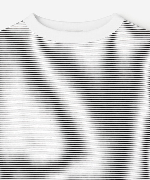 handvaerk(ハンドバーク)の「handvaerk | 60/2 ボトルネックTシャツ STRIPE WOMEN(Tシャツ/カットソー・レディース・ホワイト系その他・S)」の5枚目の写真