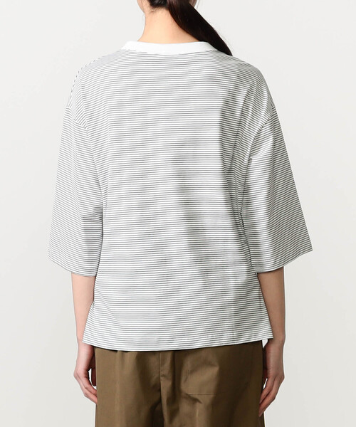 handvaerk(ハンドバーク)の「handvaerk | 60/2 ボトルネックTシャツ STRIPE WOMEN(Tシャツ/カットソー・レディース・ホワイト系その他・S)」の11枚目の写真