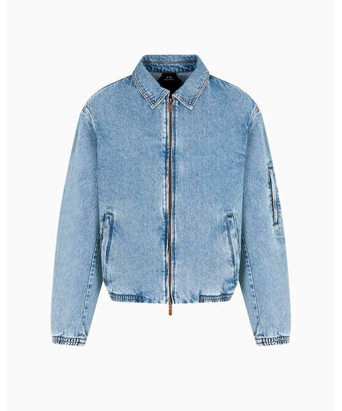 ARMANI EXCHANGE（アルマーニエクスチェンジ）の「【A|X アルマーニ エクスチェンジ】ライトブルーデニム ジップアップブルゾン（デニムジャケット・メンズ・ライトブルー・X-SMALL/X-LARGE/MEDIUM/SMALL）」の5枚目の写真