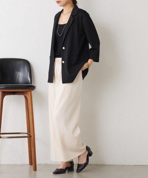 Jena espace merveilleux（ジェナ　エスパスメルヴェイユ）の「7分袖テーラードジャケット（テーラードジャケット・レディース・ブラック/ブラウン・FREE）」の5枚目の写真