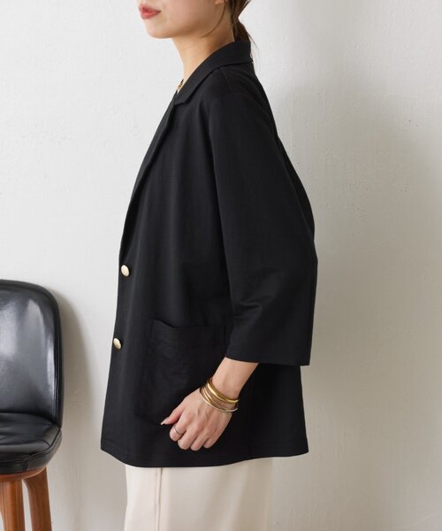 Jena espace merveilleux（ジェナ　エスパスメルヴェイユ）の「7分袖テーラードジャケット（テーラードジャケット・レディース・ブラック/ブラウン・FREE）」の10枚目の写真