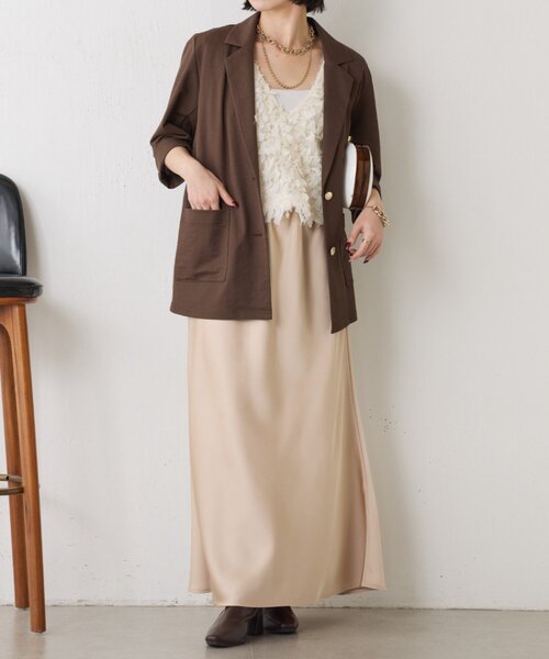 Jena espace merveilleux（ジェナ　エスパスメルヴェイユ）の「7分袖テーラードジャケット（テーラードジャケット・レディース・ブラック/ブラウン・FREE）」の12枚目の写真