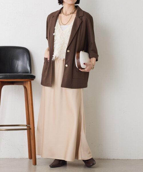 Jena espace merveilleux（ジェナ　エスパスメルヴェイユ）の「7分袖テーラードジャケット（テーラードジャケット・レディース・ブラック/ブラウン・FREE）」の13枚目の写真