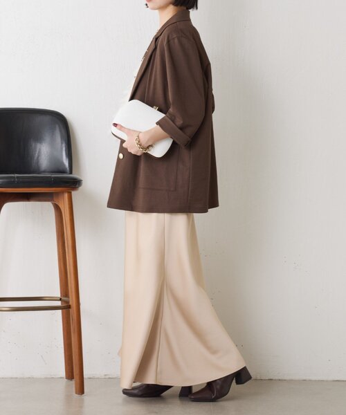 Jena espace merveilleux（ジェナ　エスパスメルヴェイユ）の「7分袖テーラードジャケット（テーラードジャケット・レディース・ブラック/ブラウン・FREE）」の15枚目の写真
