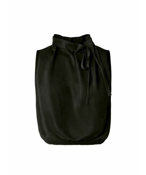 ACYM（アシーム）の「ノースリーブサテンブラウス（シャツ/ブラウス・レディース・ブラック/ホワイト・FREE）」の2枚目の写真