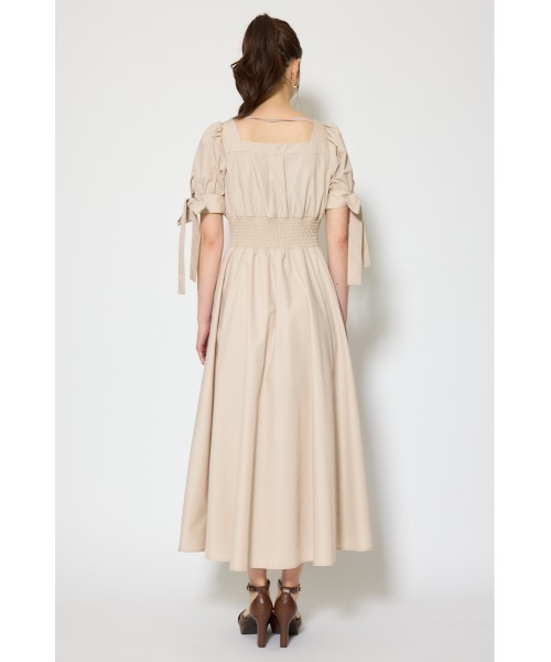rienda(リエンダ)の「【ひとめ惚れワンピ】リボンスリーブフレアワンピース 春服(シャツワンピース・レディース・ブラック/マルチ/ベージュ・SMALL/MEDIUM)」の18枚目の写真
