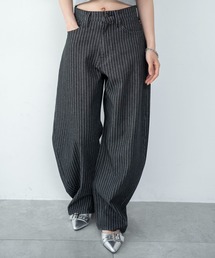 WEGO/ワイドカーブデニムパンツ