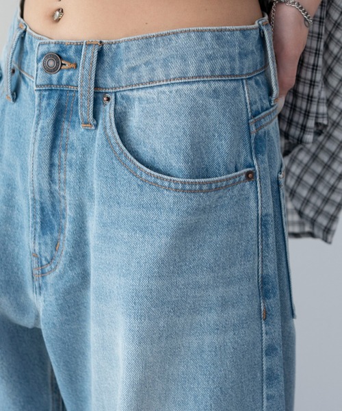 WEGO(ウィゴー)の「WEGO/【26年春夏新作】ワイドカーブデニムパンツ(デニムパンツ・レディース・ブラック系3/コバルトブルー/スカイブルー・SMALL/MEDIUM)」の8枚目の写真