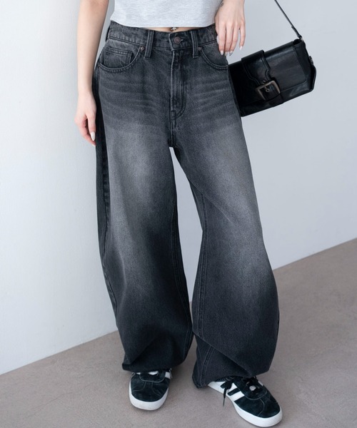 WEGO(ウィゴー)の「WEGO/【26年春夏新作】ワイドカーブデニムパンツ(デニムパンツ・レディース・ブラック系3/コバルトブルー/スカイブルー・SMALL/MEDIUM)」の20枚目の写真