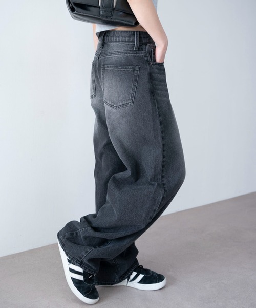 WEGO(ウィゴー)の「WEGO/【26年春夏新作】ワイドカーブデニムパンツ(デニムパンツ・レディース・ブラック系3/コバルトブルー/スカイブルー・SMALL/MEDIUM)」の21枚目の写真