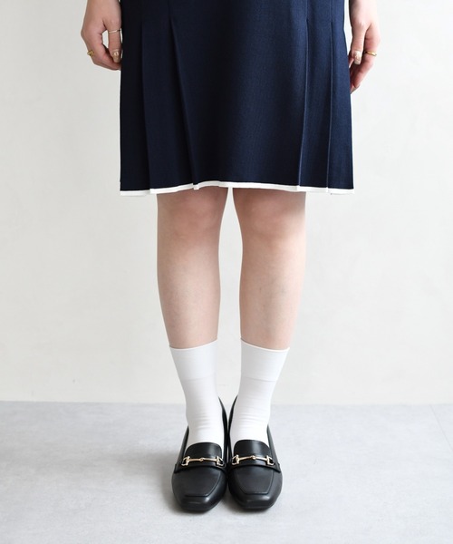 31 Sons de mode（トランテアン　ソン　ドゥ　モード）の「2026春夏新作 配色ポロニットワンピース（ワンピース・レディース・ブルー/イエロー/ネイビー・ﾌﾘ-）」の18枚目の写真