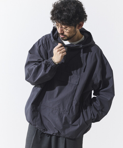 HINSON(ヒンソン)の「HINSON/ヒンソン ビッグシルエット スモッグ アノラックパーカー(ブルゾン・メンズ・ネイビー/その他9/ブラック・MEDIUM/LARGE)」の1枚目の写真