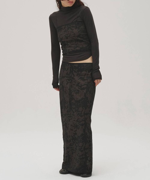 TODAYFUL（トゥデイフル）の「TODAYFUL　Jacquard Knit Skirt ジャガードニットスカート/12610810（スカート・レディース・キナリ/チャコールグレー・36）」の9枚目の写真