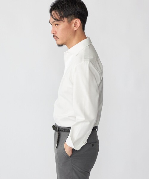 SHIPS(シップス)の「SHIPS: ジャージー ソリッド ワンピースカラー シャツ(Tシャツ/カットソー・メンズ・ホワイト・SMALL/MEDIUM/LARGE/X-LARGE)」の2枚目の写真