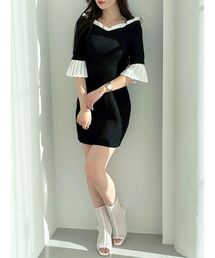 シャツワンピース オフショルダー ワンピース」に該当するワンピース