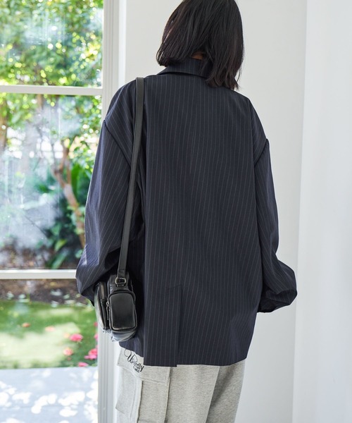 PBLIM（ページボーイリム）の「《UNISEX》【PBLIM/セットアップ対応】ダブルオジジャケット（テーラードジャケット・レディース・ネイビー系/グレー系その他・MEDIUM/LARGE）」の13枚目の写真