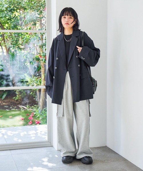 PBLIM（ページボーイリム）の「《UNISEX》【PBLIM/セットアップ対応】ダブルオジジャケット（テーラードジャケット・レディース・ネイビー系/グレー系その他・MEDIUM/LARGE）」の14枚目の写真