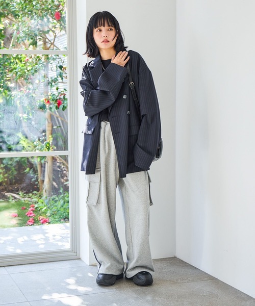 PBLIM（ページボーイリム）の「《UNISEX》【PBLIM/セットアップ対応】ダブルオジジャケット（テーラードジャケット・レディース・ネイビー系/グレー系その他・MEDIUM/LARGE）」の16枚目の写真