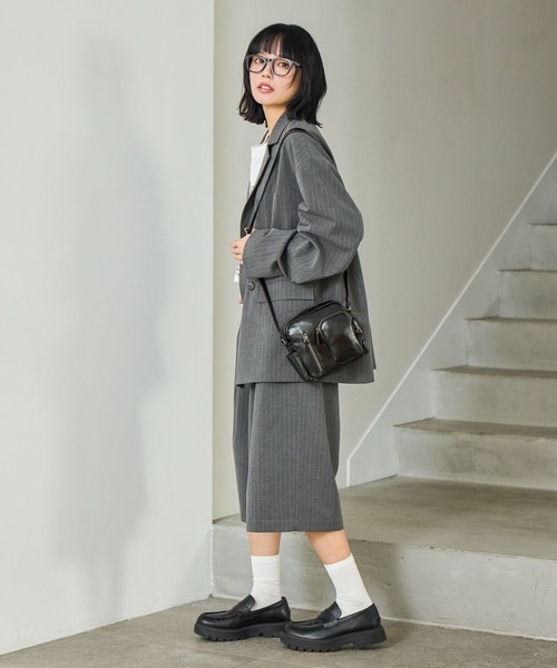 PBLIM（ページボーイリム）の「《UNISEX》【PBLIM/セットアップ対応】ダブルオジジャケット（テーラードジャケット・レディース・ネイビー系/グレー系その他・MEDIUM/LARGE）」の3枚目の写真