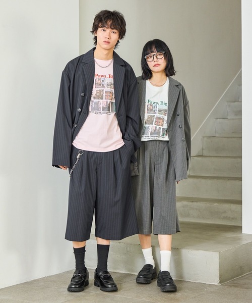 PBLIM（ページボーイリム）の「《UNISEX》【PBLIM/セットアップ対応】ダブルオジジャケット（テーラードジャケット・レディース・ネイビー系/グレー系その他・MEDIUM/LARGE）」の8枚目の写真