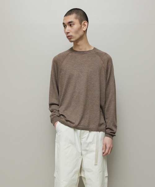 BAL（バル）の「VENTILATION MESH CREW SWEATER（ニット/セーター・メンズ・ブラック/ブラウン/ベージュ・3/2/1）」の3枚目の写真