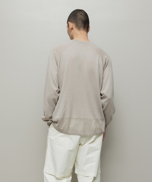 BAL（バル）の「VENTILATION MESH CREW SWEATER（ニット/セーター・メンズ・ブラック/ブラウン/ベージュ・3/2/1）」の7枚目の写真