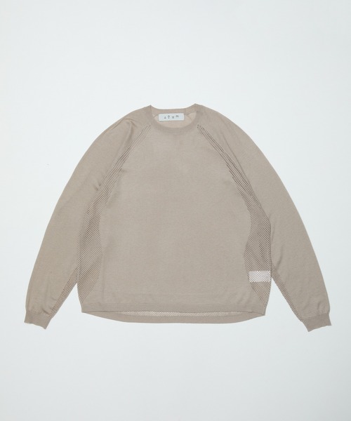 BAL（バル）の「VENTILATION MESH CREW SWEATER（ニット/セーター・メンズ・ブラック/ブラウン/ベージュ・3/2/1）」の12枚目の写真