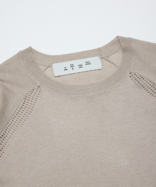 BAL（バル）の「VENTILATION MESH CREW SWEATER（ニット/セーター・メンズ・ブラック/ブラウン/ベージュ・3/2/1）」の14枚目の写真