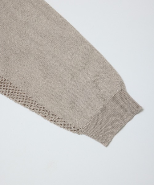 BAL（バル）の「VENTILATION MESH CREW SWEATER（ニット/セーター・メンズ・ブラック/ブラウン/ベージュ・3/2/1）」の16枚目の写真