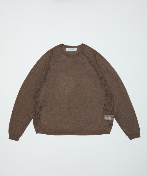 BAL（バル）の「VENTILATION MESH CREW SWEATER（ニット/セーター・メンズ・ブラック/ブラウン/ベージュ・3/2/1）」の18枚目の写真