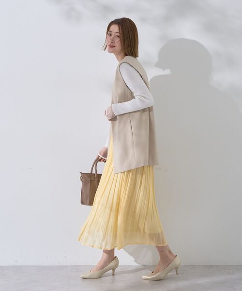 YECCA VECCA(イェッカヴェッカ)の「シャイニーサテンプリーツスカート(スカート・レディース・ライトグレー/イエロー/ミント/ブルー・FREE)」の12枚目の写真