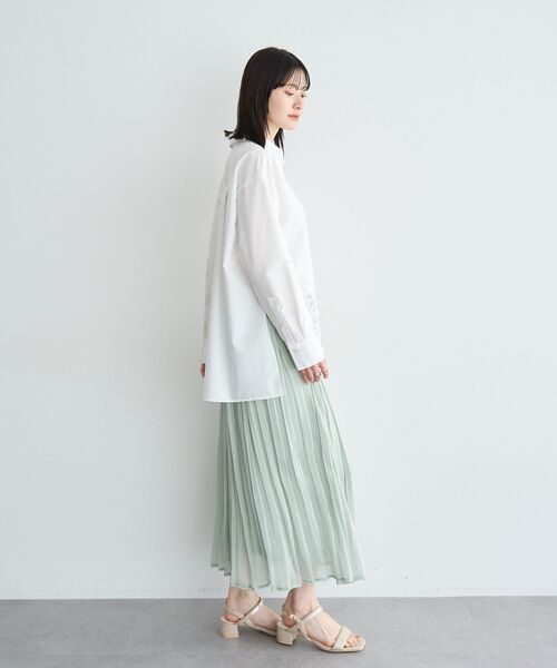 YECCA VECCA(イェッカヴェッカ)の「シャイニーサテンプリーツスカート(スカート・レディース・ライトグレー/イエロー/ミント/ブルー・FREE)」の18枚目の写真