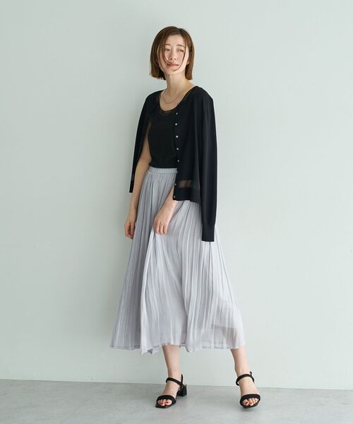 YECCA VECCA(イェッカヴェッカ)の「シャイニーサテンプリーツスカート(スカート・レディース・ライトグレー/イエロー/ミント/ブルー・FREE)」の21枚目の写真