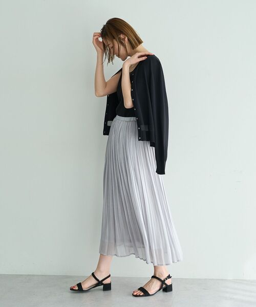 YECCA VECCA(イェッカヴェッカ)の「シャイニーサテンプリーツスカート(スカート・レディース・ライトグレー/イエロー/ミント/ブルー・FREE)」の22枚目の写真