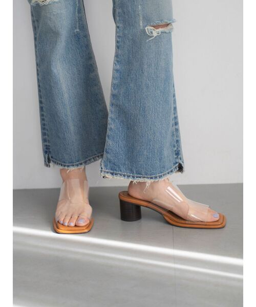 Ungrid（アングリッド）の「カットデザインヒールサンダル（サンダル・レディース・クリア/ブラック/アイボリー・LARGE/MEDIUM/SMALL）」の21枚目の写真