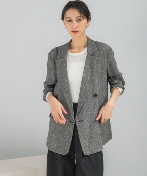 URBAN RESEARCH ROSSO WOMEN（アーバンリサーチ　ロッソ）の「カラミダブルジャケット（その他アウター・レディース・ベージュ/アイボリー・38/36）」の3枚目の写真