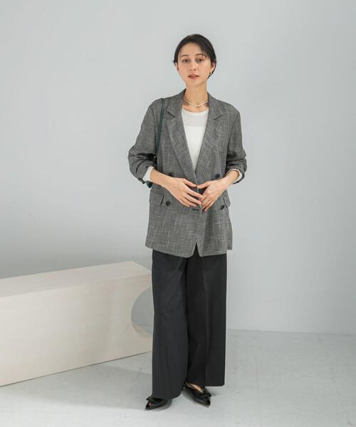 URBAN RESEARCH ROSSO WOMEN（アーバンリサーチ　ロッソ）の「カラミダブルジャケット（その他アウター・レディース・ベージュ/アイボリー・38/36）」の7枚目の写真