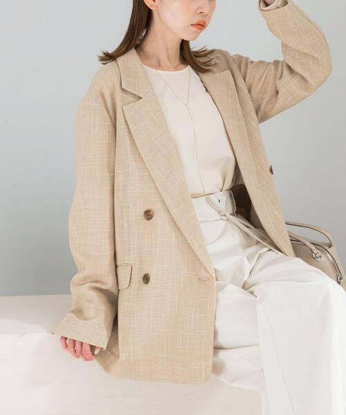 URBAN RESEARCH ROSSO WOMEN（アーバンリサーチ　ロッソ）の「カラミダブルジャケット（その他アウター・レディース・ベージュ/アイボリー・38/36）」の17枚目の写真