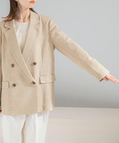 URBAN RESEARCH ROSSO WOMEN（アーバンリサーチ　ロッソ）の「カラミダブルジャケット（その他アウター・レディース・ベージュ/アイボリー・38/36）」の22枚目の写真