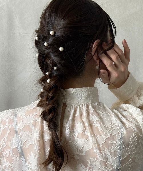 Heartdance(ハートダンス)の「パールUピン10本セット(ヘアピン・レディース・オフホワイト・FREE)」の2枚目の写真