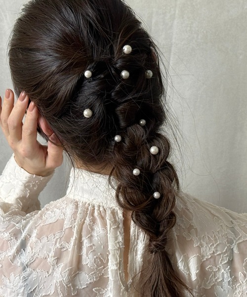 Heartdance(ハートダンス)の「パールUピン10本セット(ヘアピン・レディース・オフホワイト・FREE)」の3枚目の写真