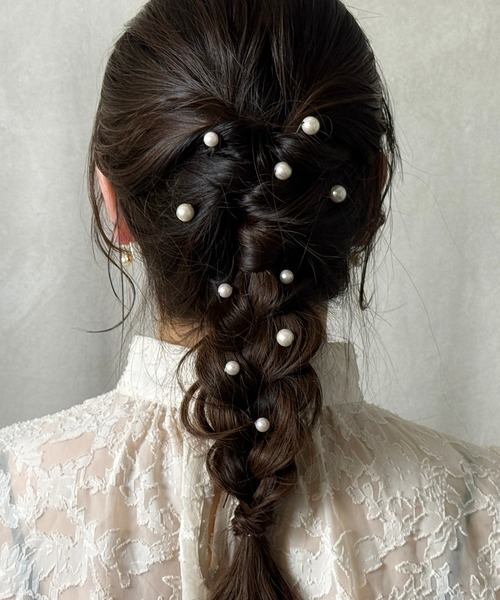 Heartdance(ハートダンス)の「パールUピン10本セット(ヘアピン・レディース・オフホワイト・FREE)」の7枚目の写真